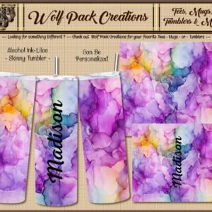 Personalizable Skinny Tumbler in Beautiful Lilac