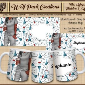 Personalizable Beautiful Ceramic Mug for the Nurse