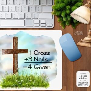 One Cross Three Nails Mouse Pad