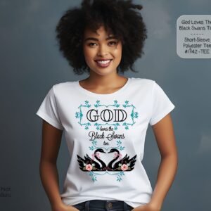 Beautiful Short Sleeve Shirt: Black Swans