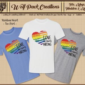 Beautiful Gay Pride Heart Short Sleeve Shirt