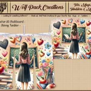 A Busy Teacher at a Chalkboard Skinny Tumbler