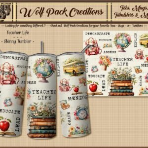 Beautiful Skinny Tumbler for Teachers