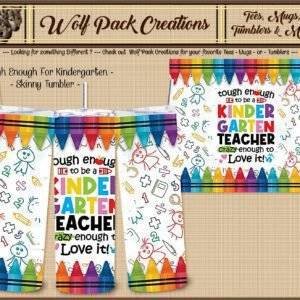 Beautiful Kindergarten Teacher Skinny Tumbler