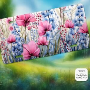 Foxglove Flowers License Plate