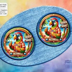 Beautiful Beach Mode Activated Car Coasters
