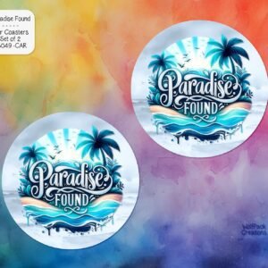 Paradise Found Car Coasters