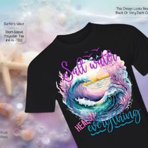 Beautiful Short Sleeve Shirt: Salt Water Heals Everything