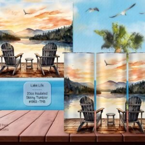 The Perfect Lake Companion: 20-Ounce Stainless Steel Skinny Tumbler