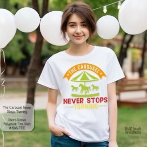 Beautiful Short Sleeve Shirt: The Carousel Never Stops Turning