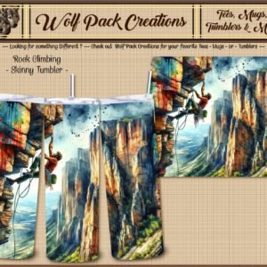 Beautiful Rock-Climbing Skinny Tumbler