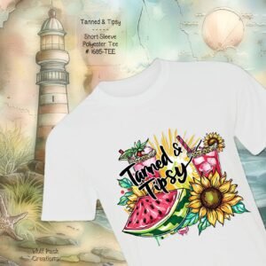 Beautiful Short Sleeve Shirt: Tanned & Tipsy