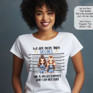 Beautiful Short Sleeve Shirt featuring More Than Besties Design