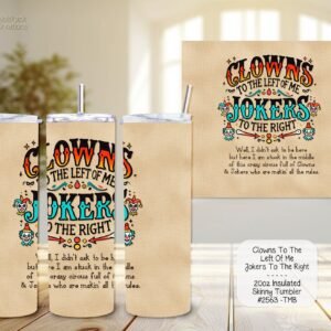 Beautiful Stainless Insulated Tumbler:Clowns & Jokers