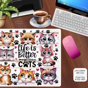 Life is Better with Cats Mouse Pad