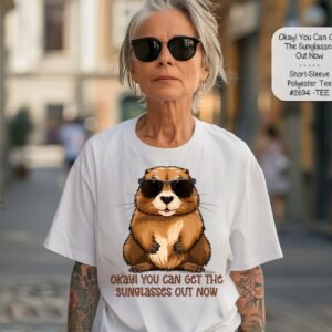 Unisex Polyester Short Sleeve Shirt: Get the Sunglasses Out