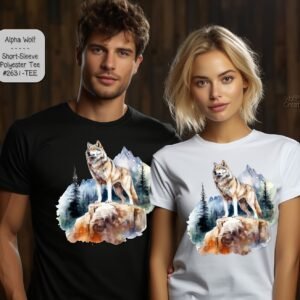 Beautiful Polyester Short Sleeve Shirt: Alpha Wolf