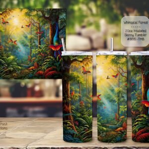 Discover the Whimsical Forest Stainless Steel Skinny Tumbler