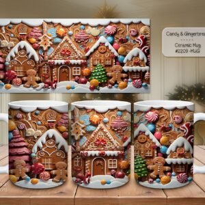 Gingerbread Candy Ceramic Coffee Mugs: A Perfect Seasonal Treat