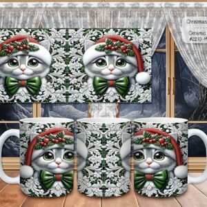 The Perfect Gift: Christmas Kitty Ceramic Coffee Mugs