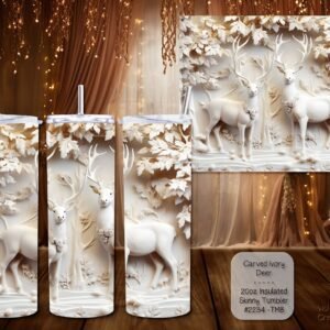 Enjoy Your Drinks with the Ivory Deer Insulated Skinny Tumbler