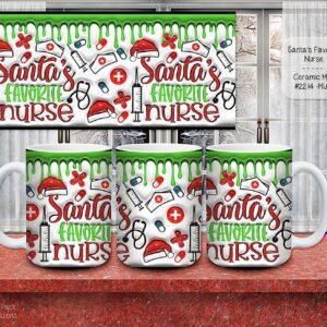 Santa's Favorite Nurse Ceramic Coffee Mug