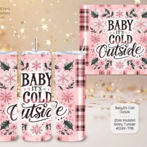 Insulated 20 Ounce Pink Stainless Steel Skinny Tumbler