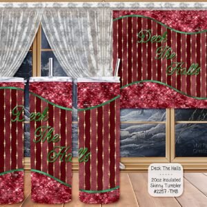 Introducing the Perfect 20 Ounce Insulated Skinny Tumbler: Deck the Halls