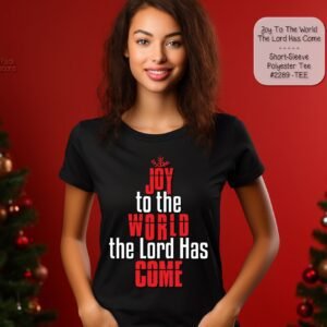 Unisex Short Sleeve Polyester Shirt: Joy to the World