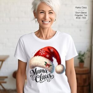 Stylish Mama Claus Santa Short Sleeve Shirt