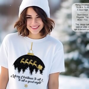 Stylish and Festive Short Sleeve Shirt: Merry Christmas to All