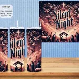 Beautiful Holiday Stainless Steel Tumbler: Silent Night