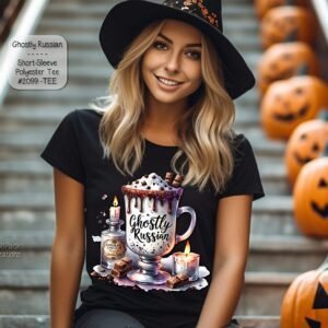 Ghostly Comfort: Unisex Short Sleeve Polyester Shirts