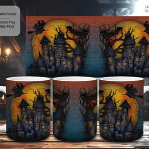 Haunted House Ceramic Coffee Mug - Perfect for Your Spooky Sips