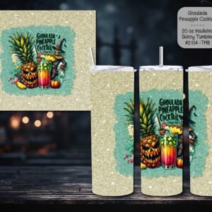 Stay Cool with Our 20 Ounce Insulated Pineapple Cocktail Skinny Tumbler