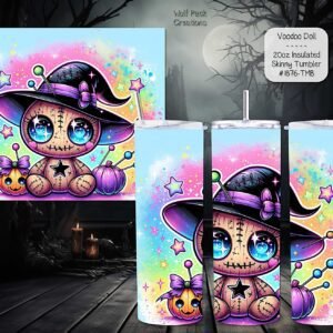 Stay Hydrated with the Stainless Steel Voodoo Doll Skinny Tumbler