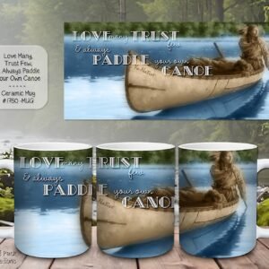 Beautiful Ceramic Mug: Paddle Your Own Canoe