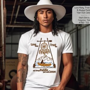 Beautiful Short Sleeve Shirt: Paddle Your Own Canoe