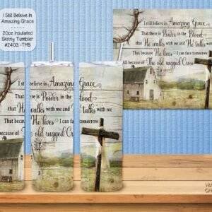 Beautiful Holiday Stainless Steel Tumbler: Amazing Grace