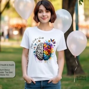 Beautiful Healthy Brain Design on Short Sleeve Shirt