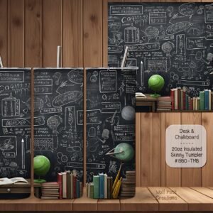 The Ultimate Chalkboard Design Stainless Steel Skinny Tumbler for on Your Desk