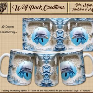 Beautiful Ceramic Mug: 3D Dolphin