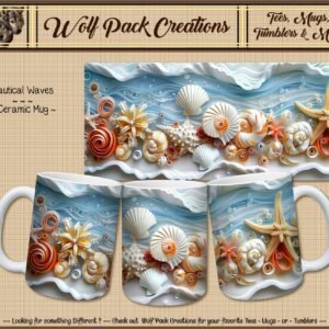 Beautiful Ceramic Mug: 3D Nautical Theme