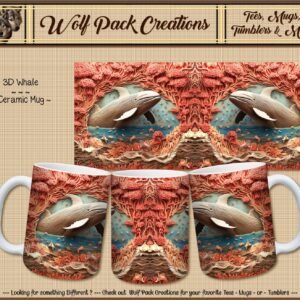 Beautiful Ceramic Mug: 3D Whale