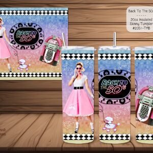 1950s-Inspired Design 20 Ounce Insulated Stainless Steel Skinny Tumbler