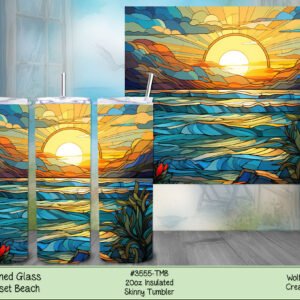 Beach Sunset Stainless Steel Tumbler - Vacuum Insulated for Cool Waves