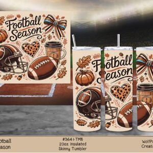 Football Season Vacuum Insulated Tumbler - Tall Cup for Sports Fans